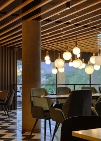 tables in restaurant